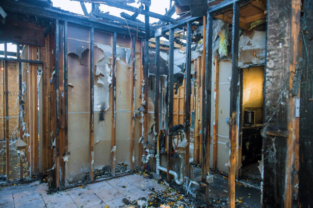 Professional Fire Damage Restoration technician working in Charleston, MO